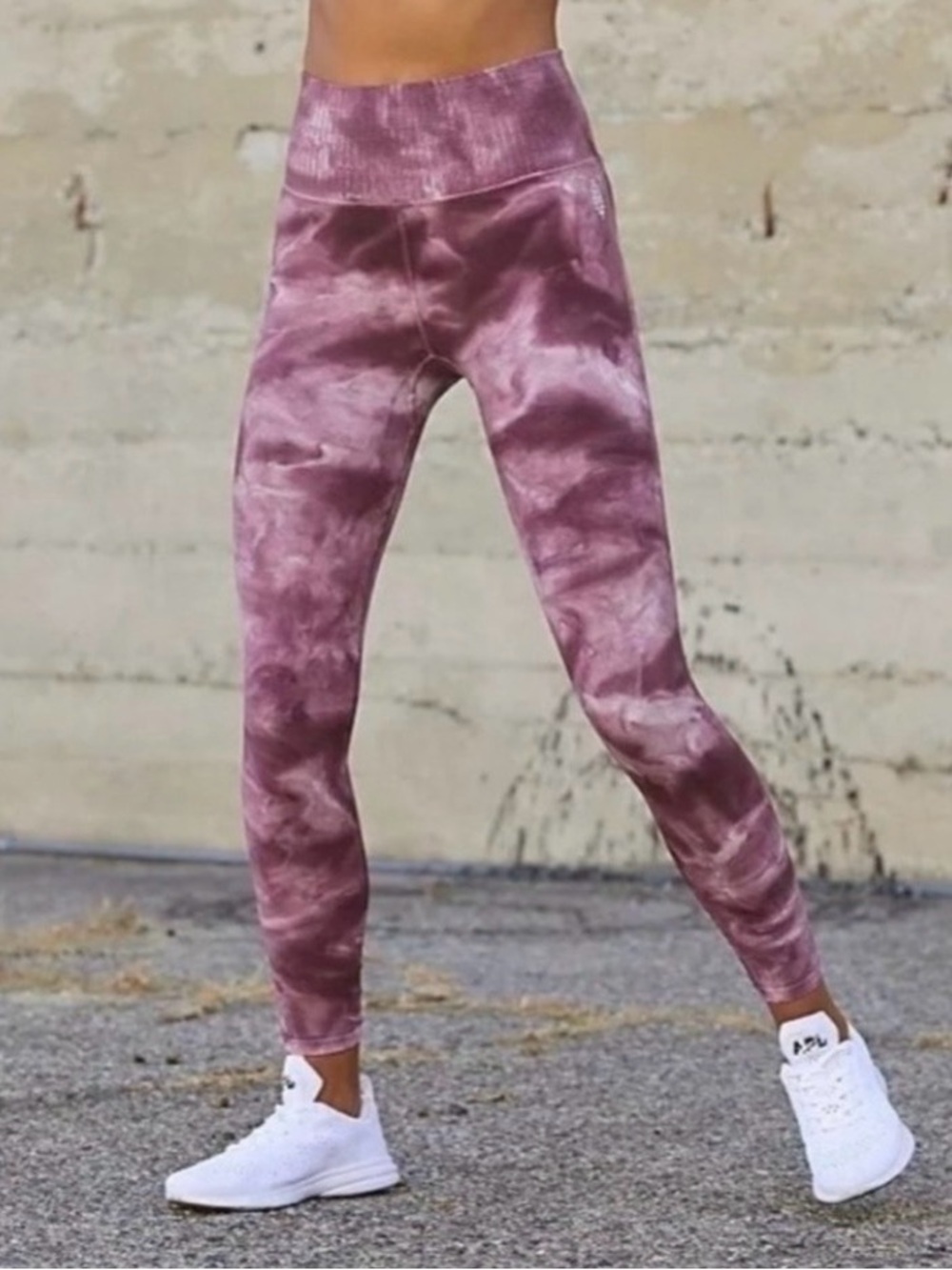 Reflex Mauve Tie-Dye High-Rise Leggings